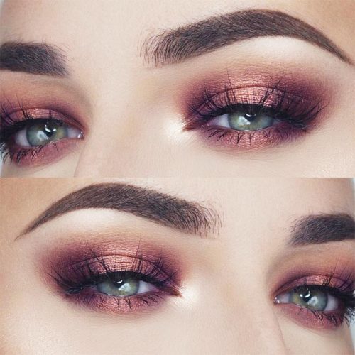 Shimmer Eyeshadow For Date Makeup #pinkshimmershadows
